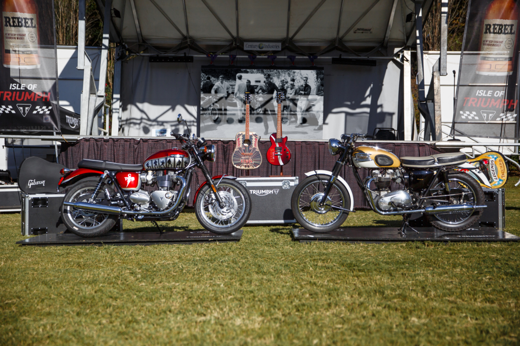 ‘Elvis Presley’ Triumph and matching guitar