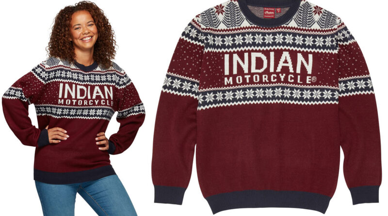 Unisex Indian Motorcycle Holiday Sweater