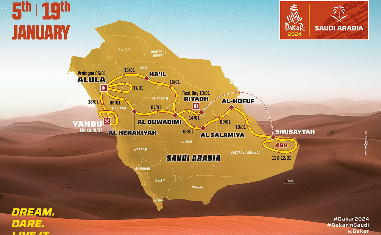 Dakar Rally 2024 rout announced